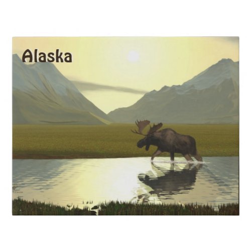 Afternoon Moose Faux Canvas Print