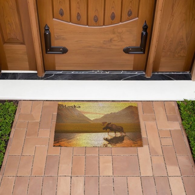 Afternoon Moose Fiber Doormat (Insitu (Outdoor))