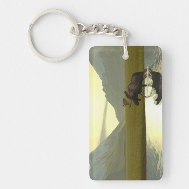 Afternoon Moose Keychain (Front)