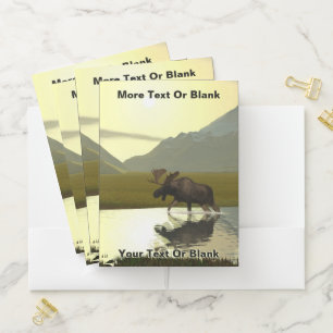 Afternoon Moose Pocket Folder