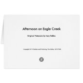 Afternoon on Eagle Creek Cards (Back Horizontal)