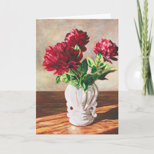 Afternoon Peonies - Thank You Card (Front)