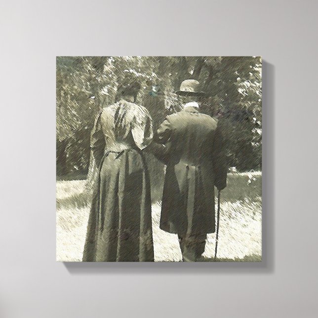 Afternoon Stroll Wrapped Canvas Print (Front)