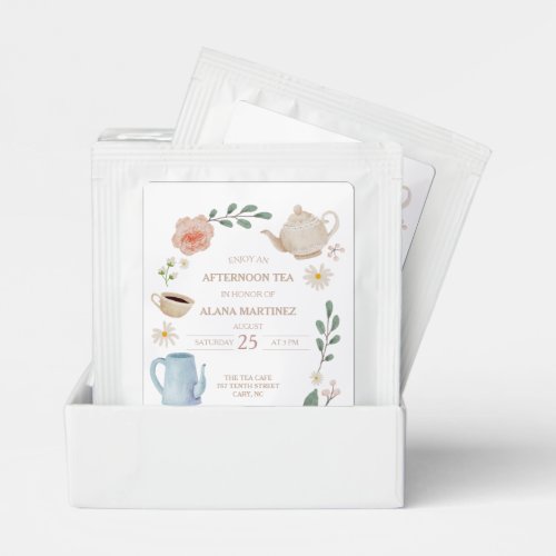 Afternoon Tea Baby Shower Tea Bag Drink Mix