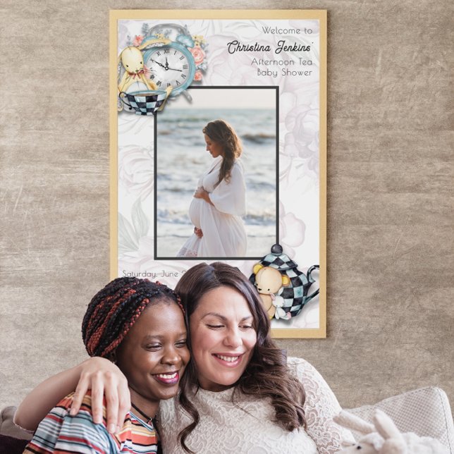 Afternoon Tea Baby Shower Welcome Foam Board (Creator Uploaded)