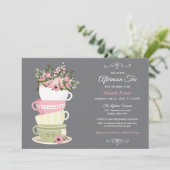 Afternoon Tea Bridal Shower Invitation (Standing Front)