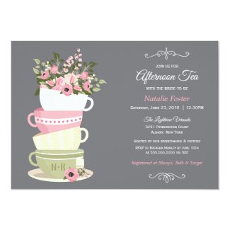 Afternoon Tea Bridal Shower Invitation