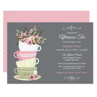 Afternoon Tea Bridal Shower Invitiation Invitation