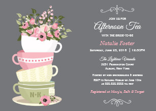 retirement tea invitations zazzle