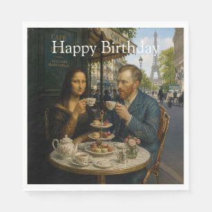 Afternoon Tea Friends Paris No 2 Happy Birthday Napkins