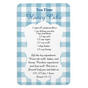 Afternoon Tea Honey Cake Recipe Magnet