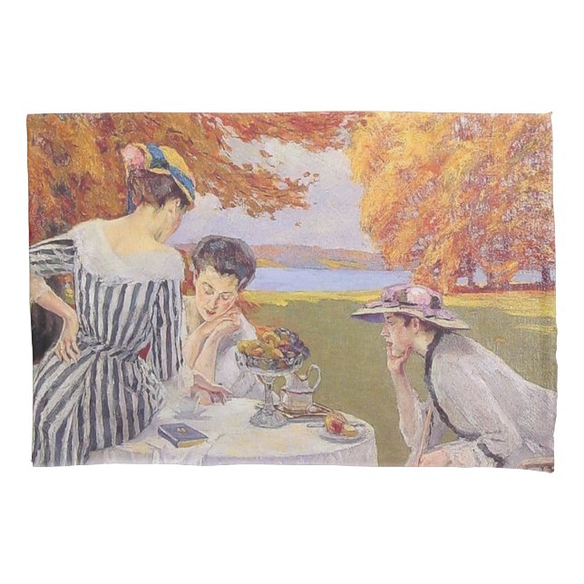 Afternoon tea in the park pillow case (Front)