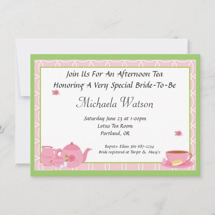 Afternoon Tea Invitation | Zazzle.com