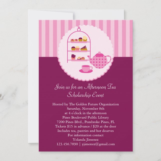 Afternoon Tea Invitation (Front)