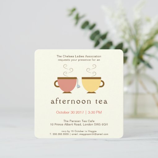 Afternoon Tea Invitation | Zazzle