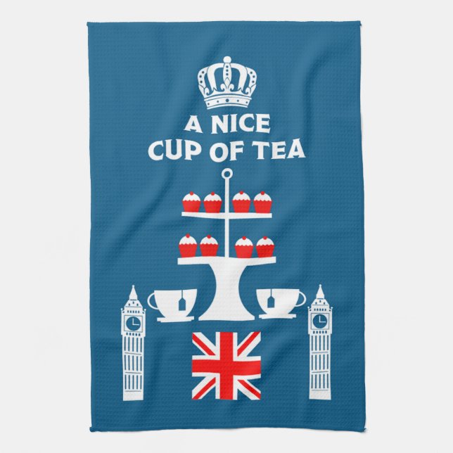 Afternoon Tea Kitchen Towel (Vertical)