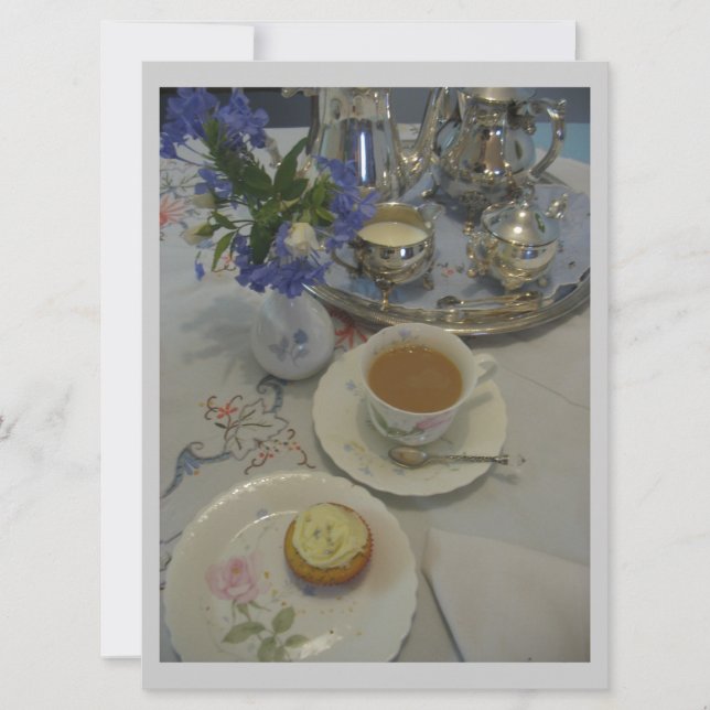 Afternoon tea ladies party invitation (Front)