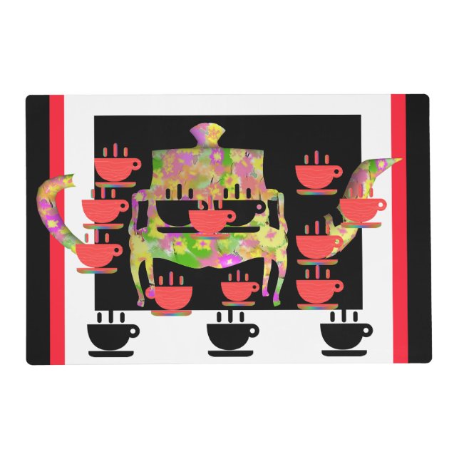 Afternoon Tea Laminated Paper  Placemat (Front)