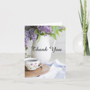Afternoon Tea Lilac Flowers Thank You by bridalwedding at Zazzle