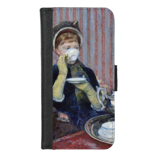 Afternoon Tea, Mary Cassatt iPhone Wallet Case (Front)