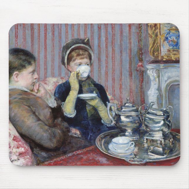 Afternoon Tea, Mary Cassatt Mouse Pad (Front)