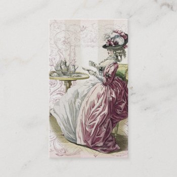 Afternoon Tea  On Gold  Business Card by WickedlyLovely at Zazzle