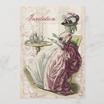 Afternoon Tea  On Ivory  Invitation by WickedlyLovely at Zazzle