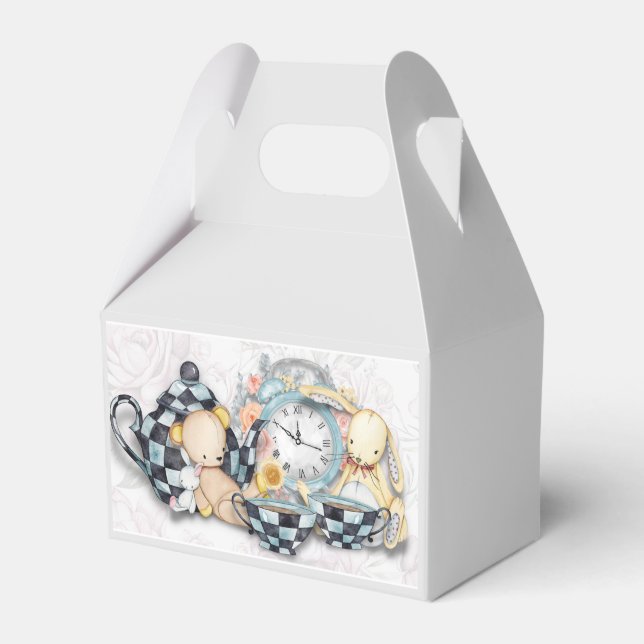 Afternoon Tea Party Baby Shower  Favor Boxes (Front Side)