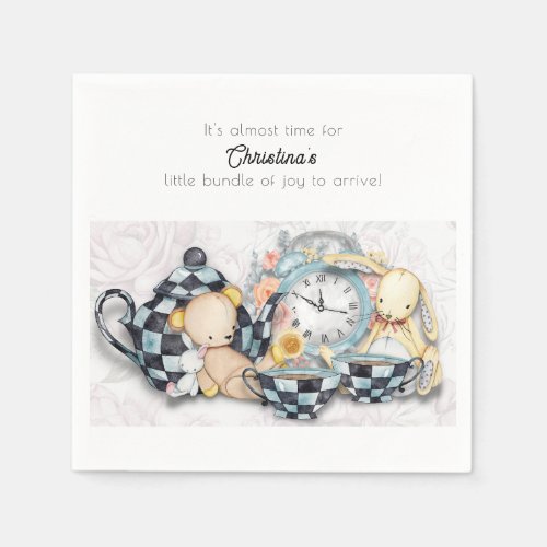 Afternoon Tea Party Baby Shower Paper Napkins