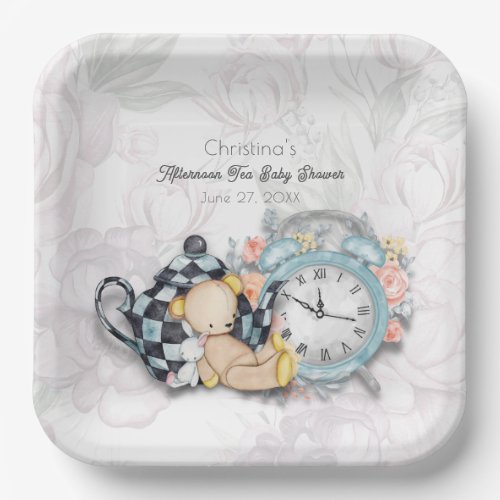 Afternoon Tea Party Baby Shower Paper Plates