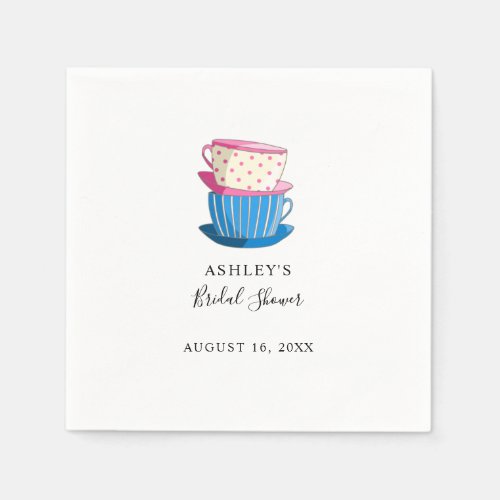Afternoon Tea Party Bridal Shower Cups Cute Napkins