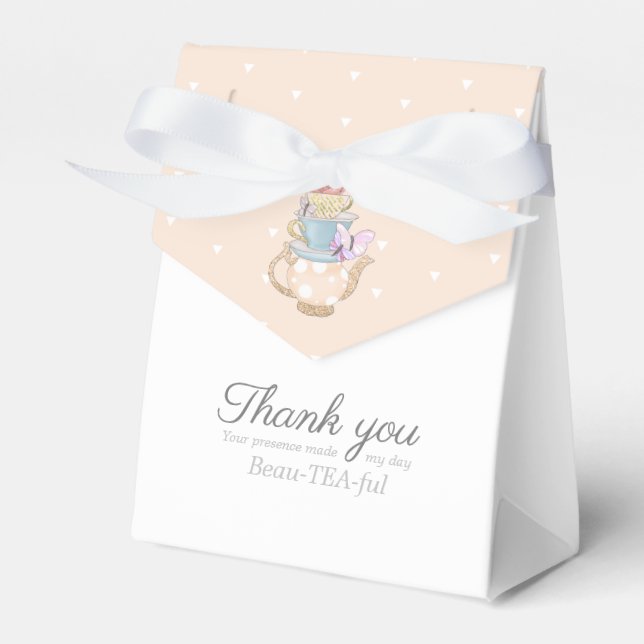 Afternoon Tea Party Ideas  Favor Boxes (Front Side)