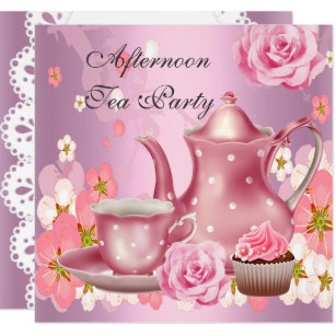 afternoon tea invitations zazzle