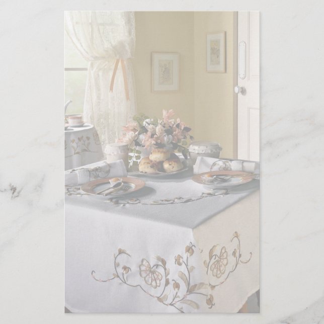 Afternoon tea setting stationery (Front)