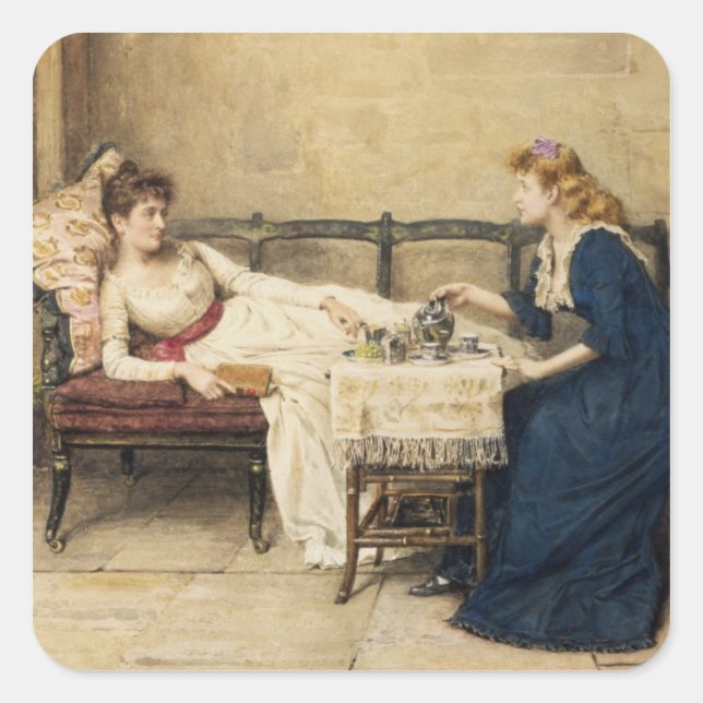 Afternoon Tea Square Sticker (Front)