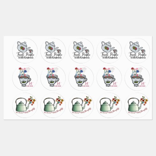 Afternoon Tea Teapot Quotes Stickers