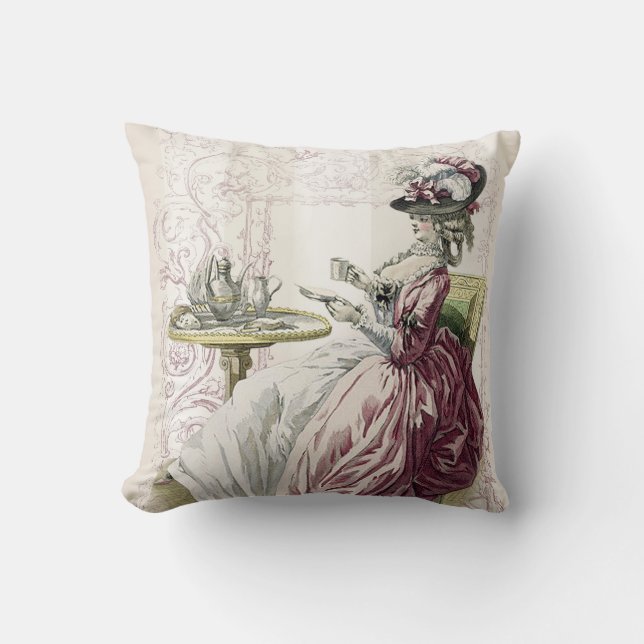 Afternoon tea! throw pillow (Front)
