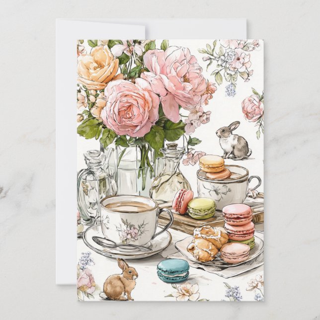 Afternoon Tea & Tiny Toes | Parlor Party Invitation (Front)