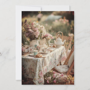 Afternoon Tea & Tiny Toes Sprinkle Garden Lace Invitation