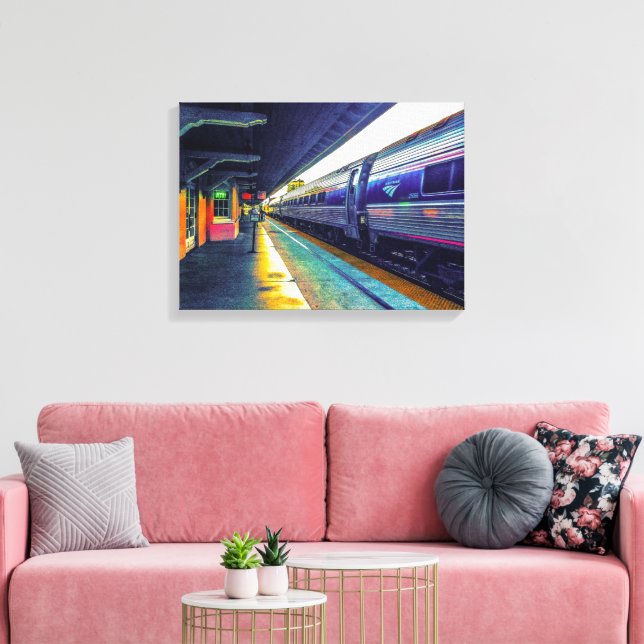 Afternoon Train Canvas Print (Insitu(LivingRoom))