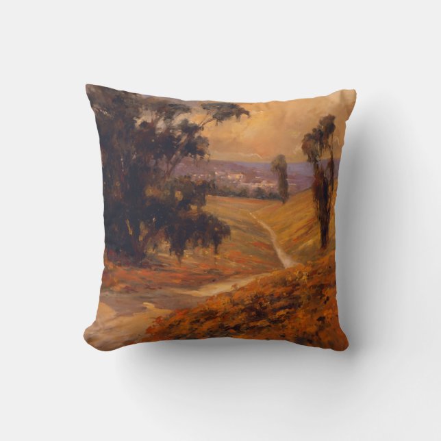 Afternoon Walk II Throw Pillow (Front)