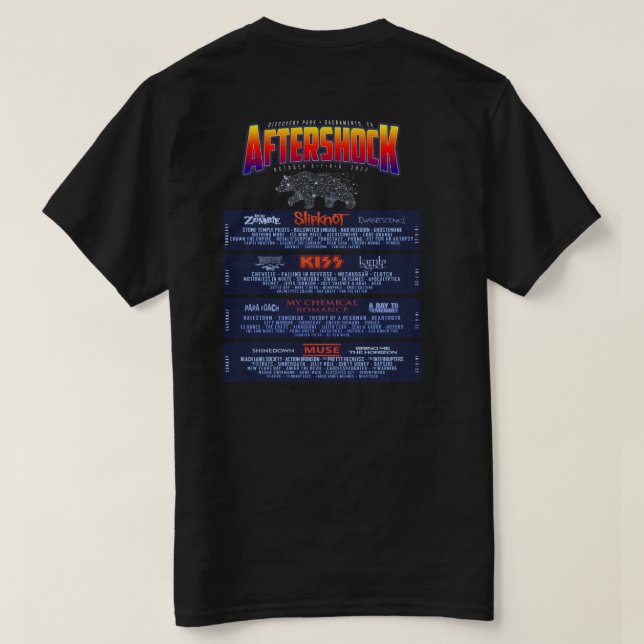 Aftershock Festival 2022 Line-Up T-Shirt | Zazzle