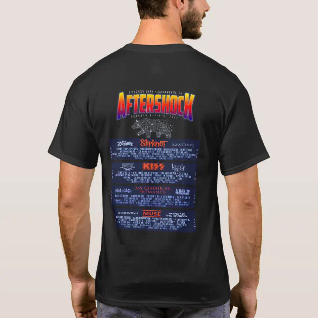 Aftershock Festival 2022 Line-Up T-Shirt | Zazzle