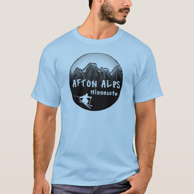 Afton Alps Minnesota skier T-Shirt (Front)