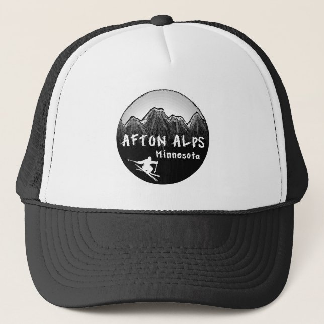 Afton Alps Minnesota skier Trucker Hat (Front)