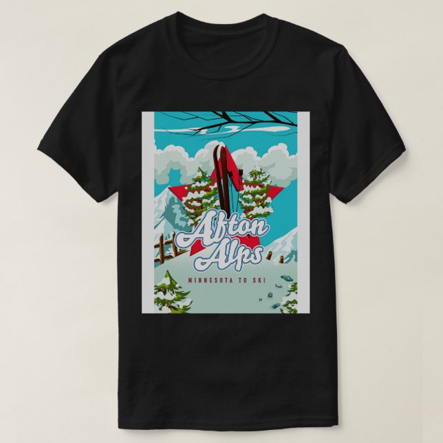 Afton Alps Minnesota to ski T-Shirt (Design Front)