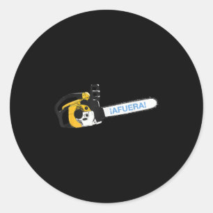 Afuera Chainsaw - Argentina Milei Classic Round Sticker