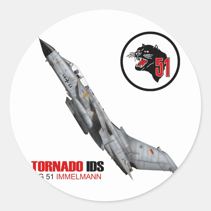 AG 51 Immelmann Tornado IDS NTM 2008 Round Sticker