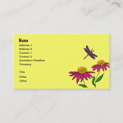 AG- Flowers, Frog, and Dragonfly Business Cards