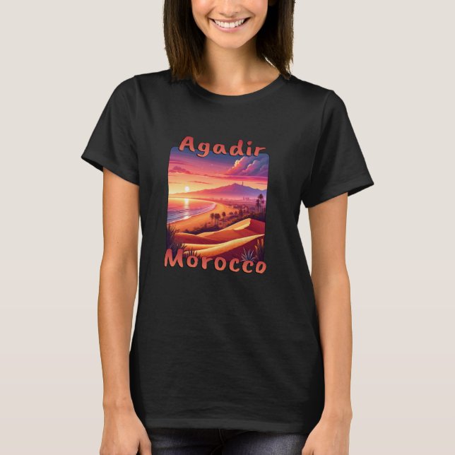 Agadir Morocco Holiday Sunset T-Shirt (Front)